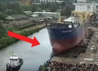 Avez-vous déjà vu le lancement d'un grand bateau ? C'est terriblement impressionnant !│MiniBuzz