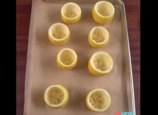 Elle commence par vider des citrons et crée un plat à l'aspect délicieux et au goût unique.│MiniBuzz