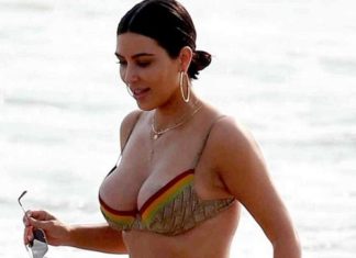 Kim Kardashian captée en mini bikini sur la plage, ses fesses sont vraiment étranges! │ MiniBuzz