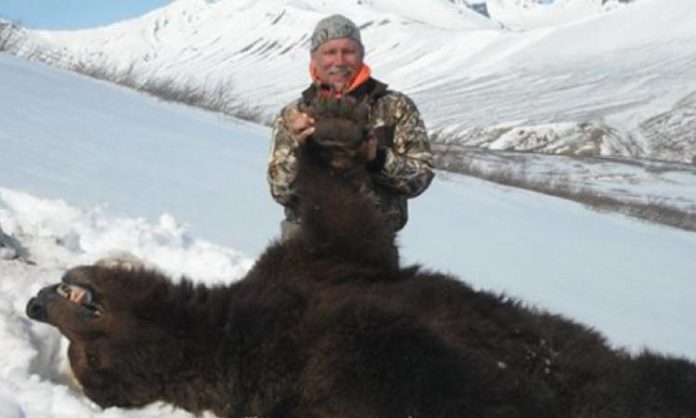 L'homme pose fièrement à côté de l'ours qu'il vient de tuer en hibernation. Mais la suite est encore plus révoltante...