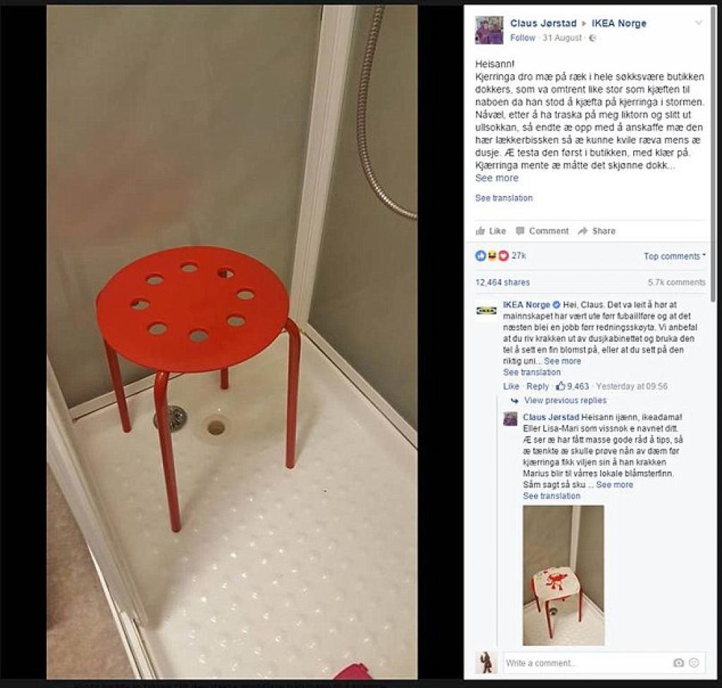 Un homme porte plainte à IKEA après qu’un de ses testicules soit resté coincé dans un tabouret de douche.